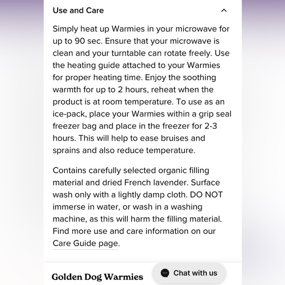 WARMIES Golden Dog 🐕 Hot/Cold Stuffed Animal w/ built-in Heating Pad  Scented! - Picture 15 of 16